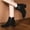 Black, variant on Cameland Hidden High Heel Zipper Wedge Boots, Vintage Calf Boots Women's Leather Women's Shoes Vintage Western Flat Boots, Calf Boots Women's Flat Boots