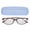 Red, variant on BIMZUC Progressive Multifocal Reading Glasses for Men Women, Adjustable Anti Blue Ray Glasses with Storage Box, Purple Frame, +1.50 Magnification, 6.30 inches / 16.0 cm Length