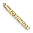 thumbnail image 5 of Auriga Fine Jewelry 14K Yellow Gold 2.25 mm Flat Figaro Chain Necklace for Women 28", 5 of 8