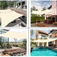 thumbnail image 3 of Waterproof Sun Shade Sail, Rectangle Polyester Sun Shade Canopy Awning, 95% UV Block, Easy Install & Durable, for Patio Garden Backyard Deck Pergola, 3 of 10