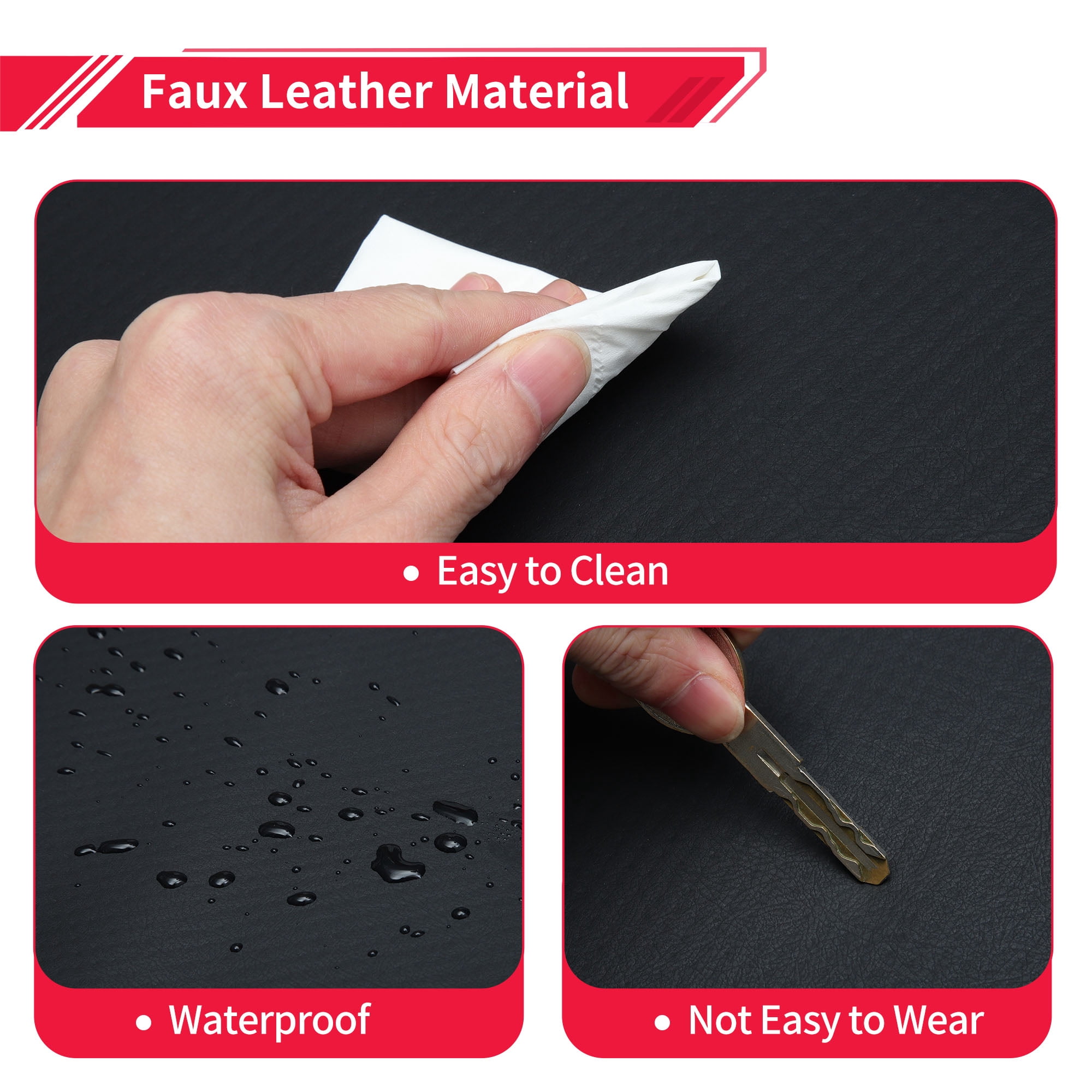 Dashboard Cover Dash Cover Mat Carpet for Toyota Camry 2018-2024 Black Faux Leather 1 Pc Anti-Slip Car Interior