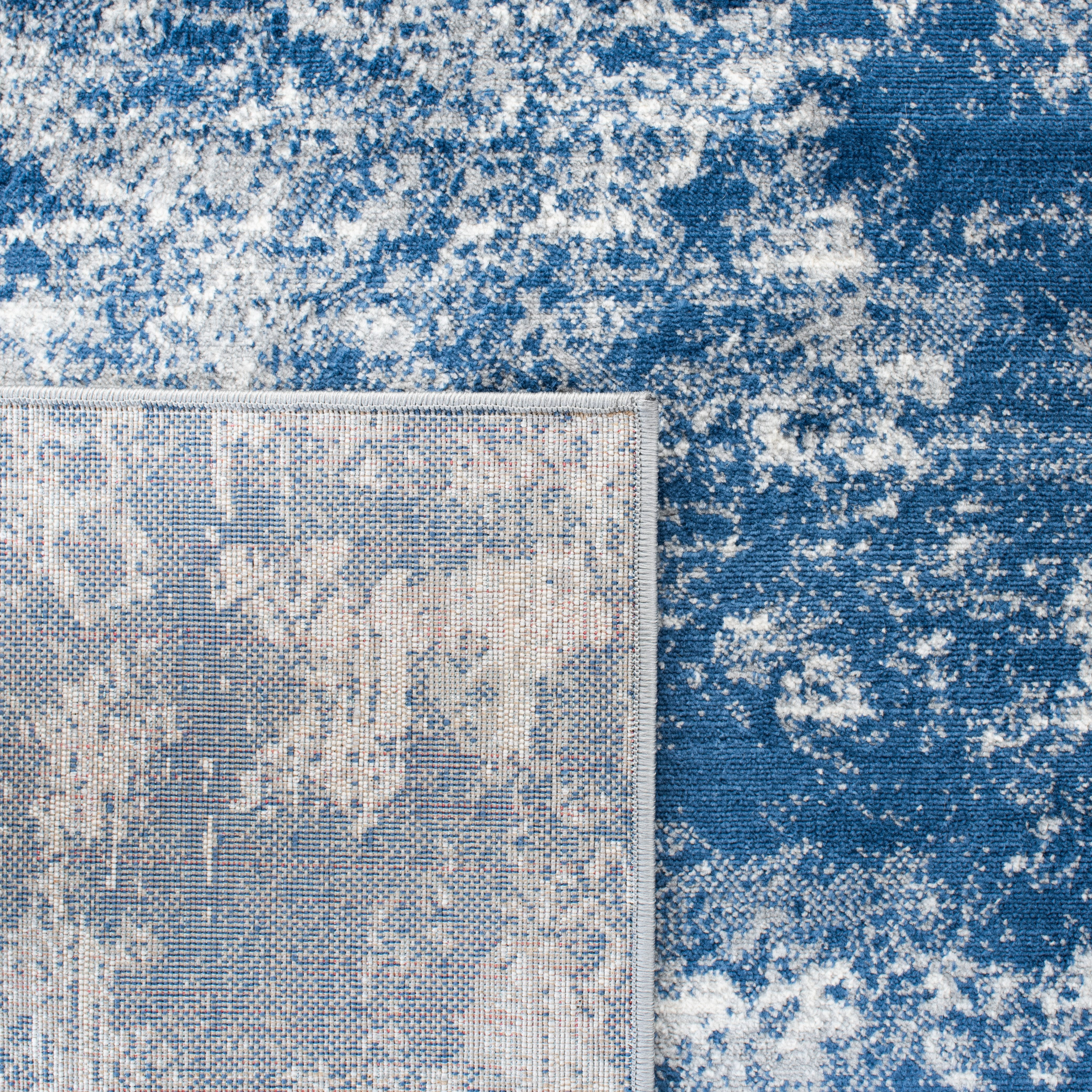 SAFAVIEH Brentwood Ainslee Abstract Area Rug, Grey/Navy, 9' x 9' Square