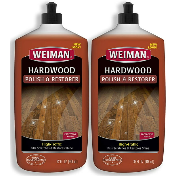 Weiman High Traffic Wood Floor Polish, Water Based Silicone Polish For Hardwood Floors