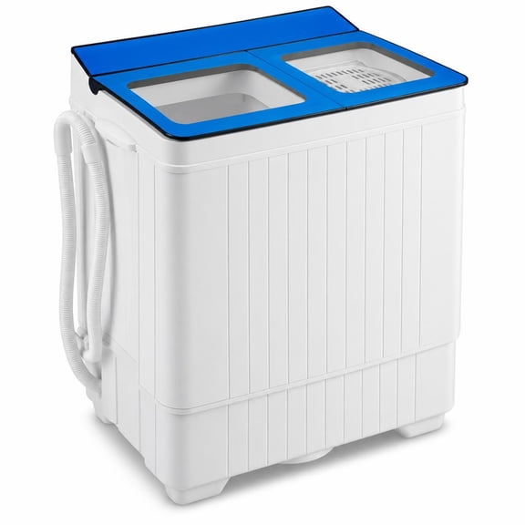 Airfind Portable Washing Machine with 18 LBS Washer and 8 LBS Spinner Combo, PP Acrylic PE EVA Metal Frame, Blue