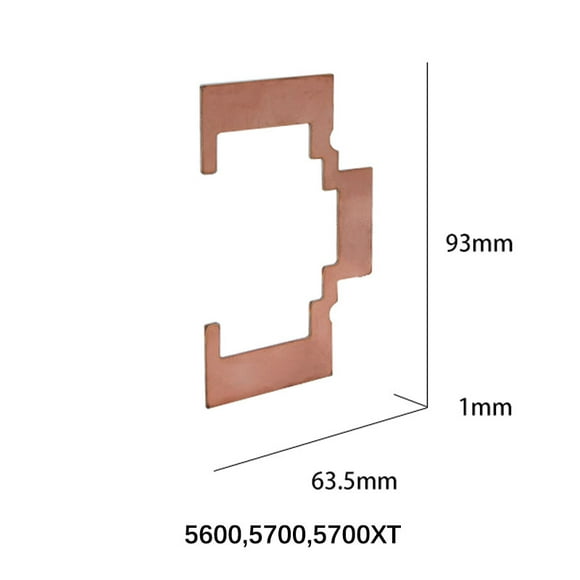 Dissipateur Thermique en Cuivre GPU, Radiateur Mémoire Mineur BTC RTX 3060 3070 3080 3090 5600 5700 GPU, Pad Thermique 15-40 Degrés 5600-5700XT