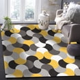 thumbnail image 5 of Area Rug 2'x3' Mid Century Yellow Grey Black Abstract Geometric Art Modern Washable Area Rugs Non Shedding Floor Carpet Rubber Backing Non-Slip Indoor Mats for Living Room Bedroom Kitchen, 5 of 8