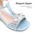 thumbnail image 3 of Sandalia DREAM PAIRS KKUMHS2501 para Niñas con Tira en T y Perlas Azul, 3 of 6