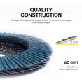 thumbnail image 2 of S SATC Flap Disc 20PCS Angle Grinder Disc 60 Grit Flap Disc 4-1 2 Inch Zirconia Alumina Type 29, 2 of 3