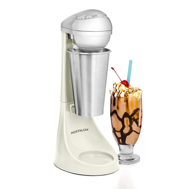Máquina para hacer batidos Nostalgia eléctrica de dos velocidades con vaso de 480 ml