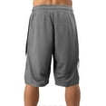 thumbnail image 2 of Men's Lightweight Mesh Workout Sports Fitness Active Athletic Basketball Shorts (Charcoal, XL), 2 of 3