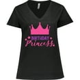 thumbnail image 3 of Inktastic Birthday Princess, Little Princess, Crown, Stars Women's Plus Size V-Neck T-Shirt, 3 of 5