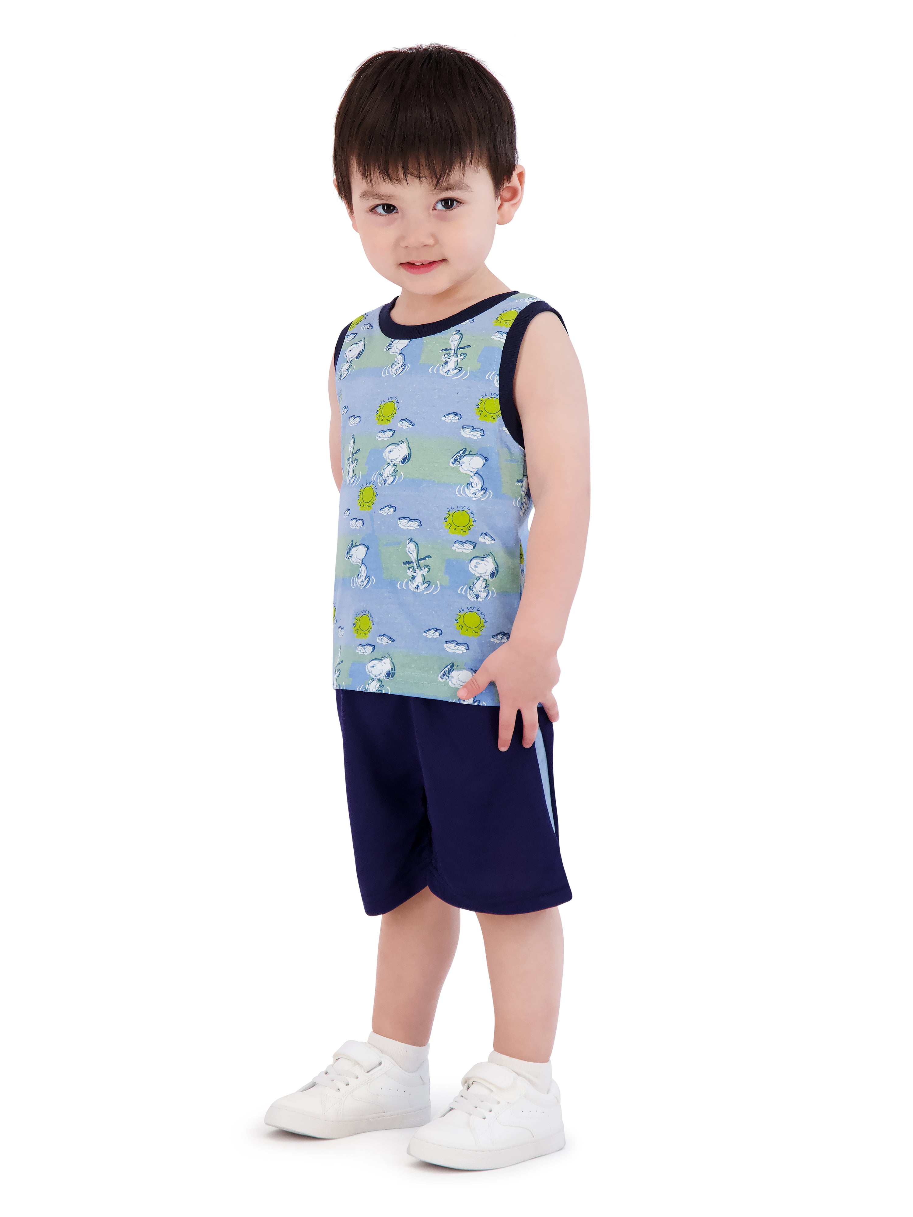 Snoopy Toddler Boy 3 Piece Short Set, Size 2T-4T