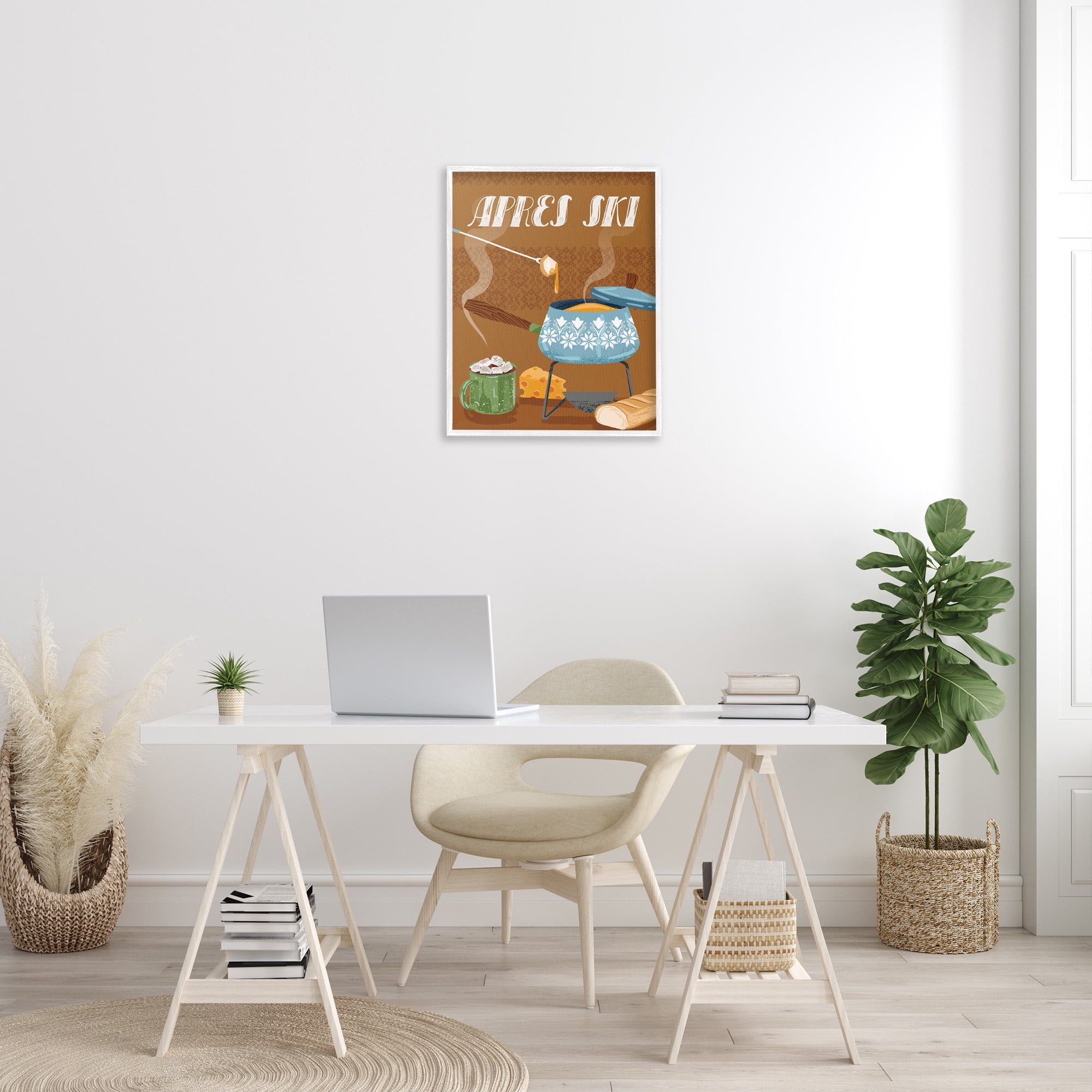 Stupell Industries Après Ski Warm Meal Food & Beverage Painting White Framed Art Print Wall Art, 24 x 30