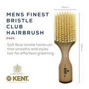 Kent OG2S Beechwood Soft Bristle Hair Brush and Facial Brush for Beard Care - Exfoliating Soft White Natural Boar Bristle Brush for Mens Grooming, Hair Care, and Beard Straightener for Men's Skin
