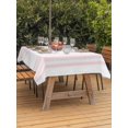 thumbnail image 3 of Outdoor Tablecloth with Umbrella Hole for Patio/Picnic/Party/Camping, Pink Striped Waterproof Table Cloth Rectangle Table Cover Washable, Farmhouse Thin Vertical Stripes Modern (60"x 84"), 3 of 9
