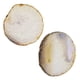 thumbnail image 2 of Posavasos de piedra preciosa de cuarzo con forma de rebanada de ágata, mantel individual de 60-100 mm Gris crudo, 2 of 7