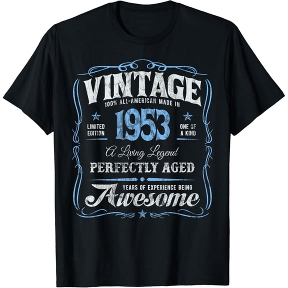 Classic 70th Birthday Born In 1953 Vintage T-Shirt