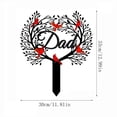 thumbnail image 2 of Lumifun "Dad" Memorial Garden Stake 13 inches, Heart Tree with Red Cardinals Cemetery Marker, Metal Sympathy Grave Decoration for Dad Cemetery Outdoors Yard Garden, 2 of 9