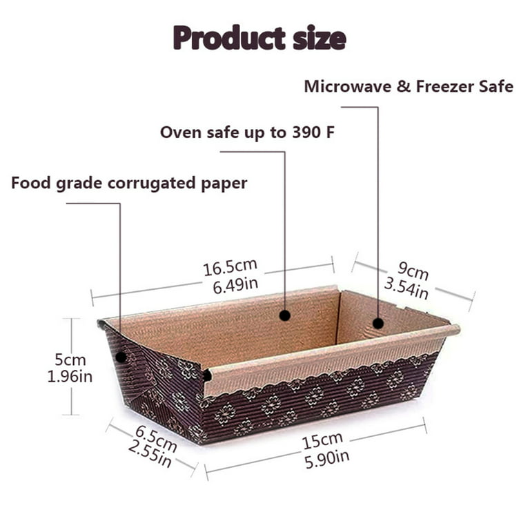 Paper Loaf Pan, Disposable Paper Baking Loft Mold 25ct, All Natural,  Recyclable, Microwave Oven Freezer Safe, Providing Beautiful Display for  Baked