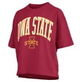 thumbnail image 2 of Women's Pressbox Cardinal Iowa State Cyclones Nelson Arch Over Logo Waist Length Oversized Slub T-Shirt, 2 of 3