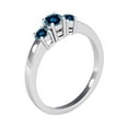 thumbnail image 6 of AoneJewelry 1/2 Carat Natural Blue Diamond Three Stone Ring In 14K Rose, White & Yellow Gold, 6 of 6