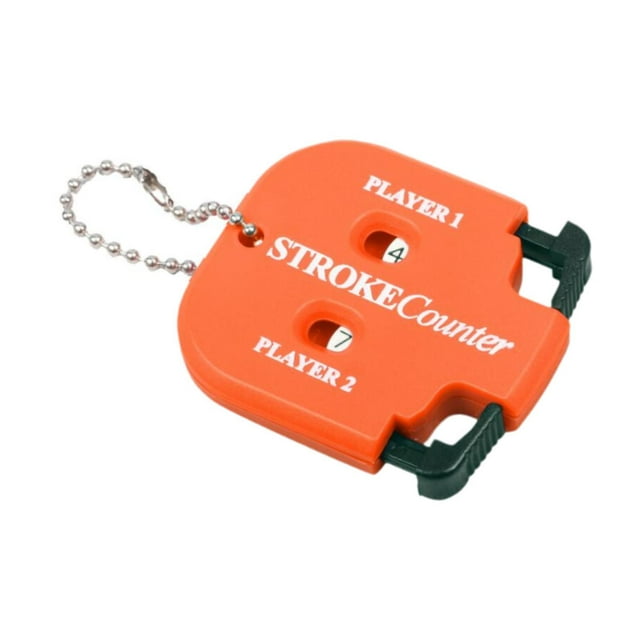 Contador de golpes de golf con cadena clave al aire libre Mareador de deportes al aire libre 2 es mini indicador de puntaje de golf portátil Naranja