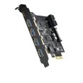 thumbnail image 3 of Tarjeta adicional USB 3.0 PCI-E Tipo C Tarjeta de expansión PCI Express Controlador PCI-E a USB 3.0 Adaptador de tarjeta PCI-E de 5 puertos + 1 puerto USB 3.1, 3 of 5