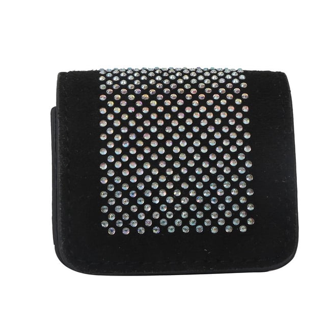 Bolsos cruzados para mujer Cadena Mini Diamantes simples Flap Ladies Purse (Negro)