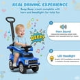 thumbnail image 5 of iRerts Ride on Push Cars 3 in 1, Licensed Ford F 150 Toddlers Ride on Toy for Kids, Foot to Floor Sliding Car with Horn, Light, Handle, Under Seat Storage, Stroller Push Cars for Toddlers 1-3, Blue, 5 of 9