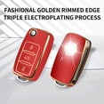 thumbnail image 6 of Key Fob Cover Compatible with Volkswagen Beetle GTI Jetta Passat Tiguan Keychain Case Holder Protector,Red, 6 of 7