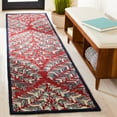 thumbnail image 2 of SAFAVIEH Capri Proinsias Leaves Wool Runner Rug, Red/Green, 2'3" x 9', 2 of 8
