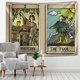 thumbnail image 1 of Tapiz de Tarot de brujería India, adivinación mística, colgante de pared, Tapiz psicodélico, tapices de brujería, decoración de habitación, manta de pared Fivean unisex, 1 of 2