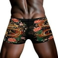 thumbnail image 4 of Chinese Traditional Dragons Men's Mesh Boxer Briefs Cooling Breathable Sports Underwear Vertical Fly, 4 of 5
