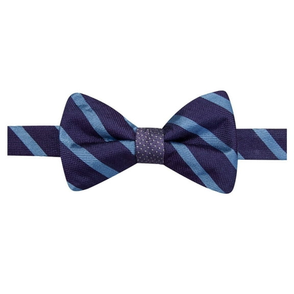Ryan Seacrest Mens Stripe Dot Self-tied Bow Tie, Purple, One Size