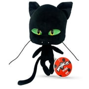 Miraculous Ladybug - Kwami Mon Ami Plagg, 9-inch Cat Plush Toys for Kids, Super Soft Stuffed Toy with Resin Eyes, High Glitter and Gloss, and Detailed Stitching Finishes, Wyncor