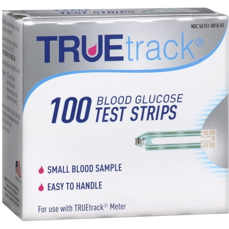 No Glare Strips - TrueTrack Blood Glucose Test Strips - 100 ct