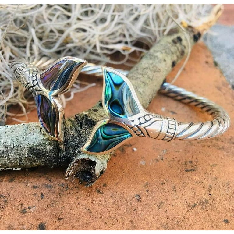 YATLTE Cuff Bracelets Mermaid Tail, Bangle Bracelet Adjustable