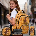 thumbnail image 2 of HUIACONG Skate Dachshund 4in1 Kids Backpack Set with Lunch Box, 17" Waterproof School Bag for Age 8-12, Travel Daily Use, 2 of 7