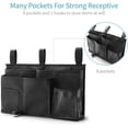 thumbnail image 2 of Bunk Bed Organizer, Bedside Caddy Hanging Bed Organizer Storage Bag 8 Pockets, for College Dorm Rooms Bed, Hospital Bed, Baby Bed Rails, 600D Oxford Cloth (Black), 2 of 6