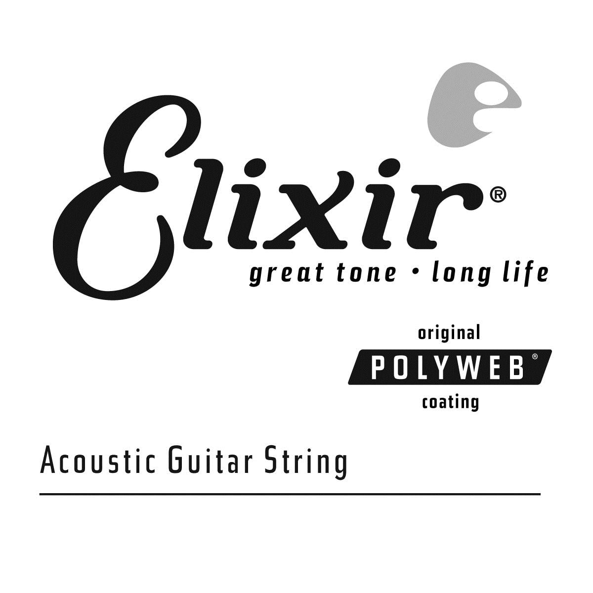 Elixir 80/20 Bronze Acoustic Guitar String with Polyweb Coating .028