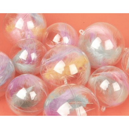 30 Pcs Boule de Noël Transparente a Remplir Boule en Plastique Boule