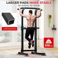 thumbnail image 3 of Wesfital Power Tower Pull Up Bar, Pull Up Bar Station Workout Dip Station Height Adjustable Strength Training Equipment 330lbs Weight Capacity, Black, 3 of 7