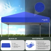GVDV Canopy Tent, 10x10 ft Easy Pop up Outdoor Canopy Tent, Portable Straight Leg Gazebo Instant Canopy, Blue