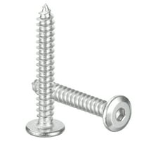 M5 x 35mm (25 Pack) 304 Stainless Steel Flat Round Socket Head Wood Screws