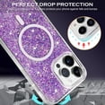 thumbnail image 4 of Daxi for iPhone 14 Pro max case, clear magnetic ultra-thin glitter women's girly soft case-Purple, 4 of 15