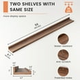 thumbnail image 3 of 56inch Picture Ledge, Floating Shelves Wall Mounted Set of 2, Photo Shelf for Decor,Walnut, 3 of 7