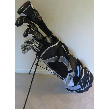 Mens RH Complete Golf Club Set Driver, Fairway Wood, Hybrid, Irons, Putter & Deluxe Stand Bag Superior Quality Right Handed Golf