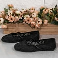 thumbnail image 6 of Xfvqtps Womens Flats Mary Jane Shoes Elastic Strap Slip on Hollow out Breathable Flat Shoes Square Toe Comfortable Soft Sole Black, 6 of 9