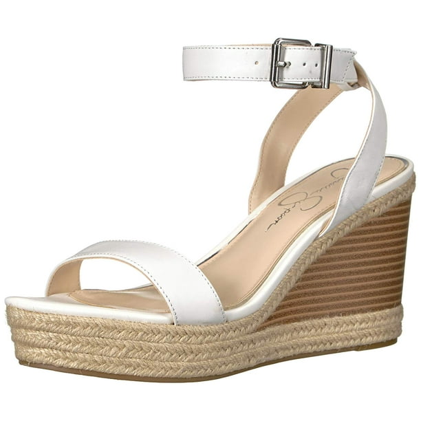 jessica simpson white platform heels