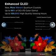 TCL 85 Class QM6K Series QD-Mini LED QLED 4K UHD HDR Smart Google TV (جديد 2025) - 144 هرتز، Dolby Atmos Onkyo Audio، نظام التحكم Halo - 85QM6K